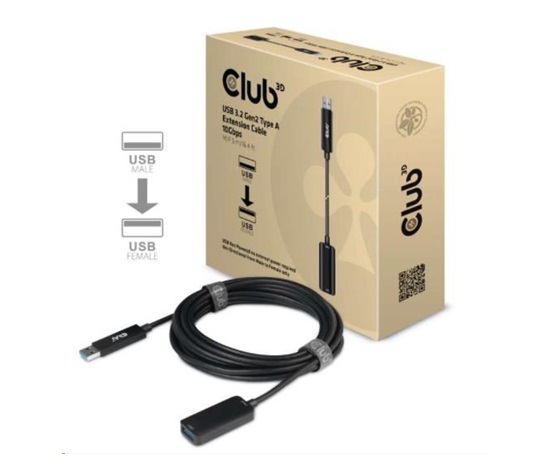 Predlžovací kábel USB Club3D 3.2 Gen2 (M/F) 10Gbps, 5m