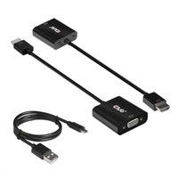 Adaptér HDMI Club3D 1.4 na VGA (M/F), aktívne so zvukom