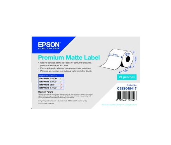 Rolka štítkov Epson, normálny papier, 51 mm