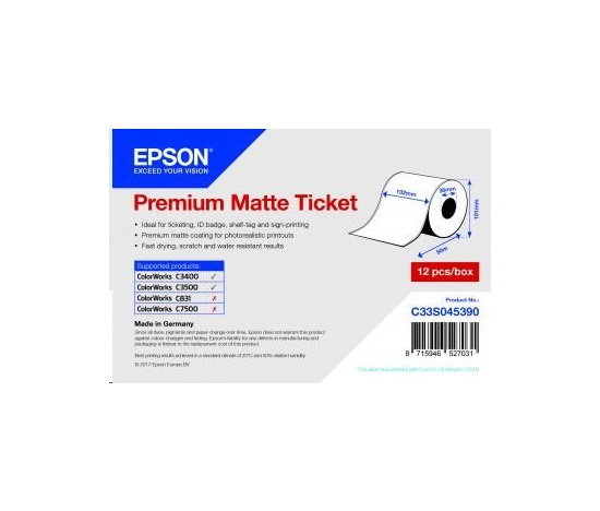 Epson Potvrdenie o prijatí / poukážka v rolke (nekonečná), normálny papier, 102 mm