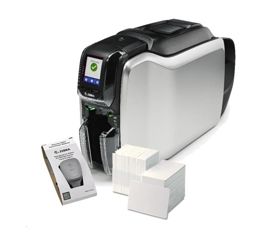Zebra ZC300, 12 bodov/mm (300 dpi), USB, Ethernet, displej, CardStudio