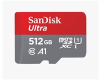 Karta SanDisk MicroSDXC 512 GB Ultra (100 MB/s, trieda 10, Android) + adaptér