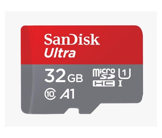 SanDisk MicroSDXC 32GB Ultra (120 MB/s, A1 Class 10 UHS-I, Android) + adaptér