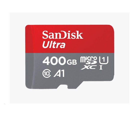 Karta SanDisk MicroSDXC 400 GB Ultra (120 MB/s, A1 Class 10 UHS-I, Android) + adaptér
