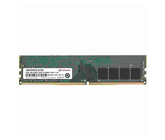 TRANSCEND DDR4 8GB 3200Mhz U-DIMM 1Rx16 1Gx16 CL22 1.2V
