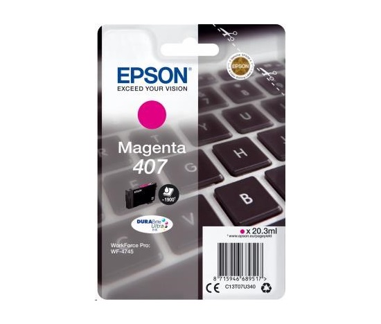 Atramentová kazeta EPSON série WF-4745 "Keyboard" L Magenta 1900 str. (20,3 ml)