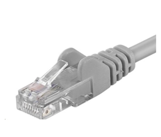 PREMIUMCORD Patch kábel UTP RJ45-RJ45 CAT5e 0.25 m sivá