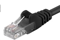PREMIUMCORD Patch kábel UTP RJ45-RJ45 CAT5e 0.25 m čierna