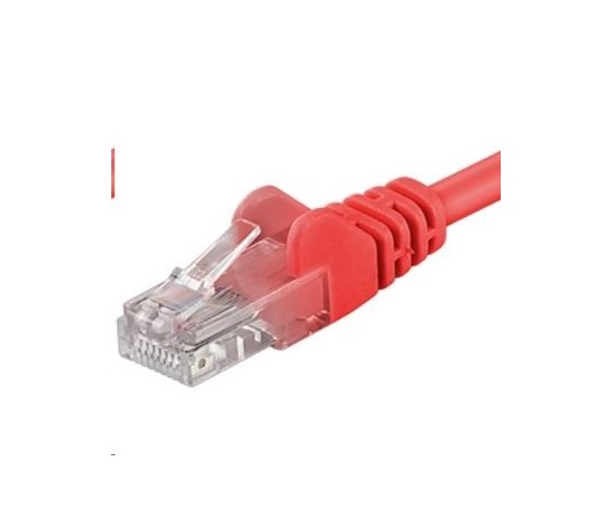 PREMIUMCORD Patch kábel UTP RJ45-RJ45 CAT5e 0.25 m červená