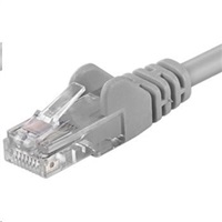 PREMIUMCORD Patch kábel UTP RJ45-RJ45 CAT5e 1m sivý
