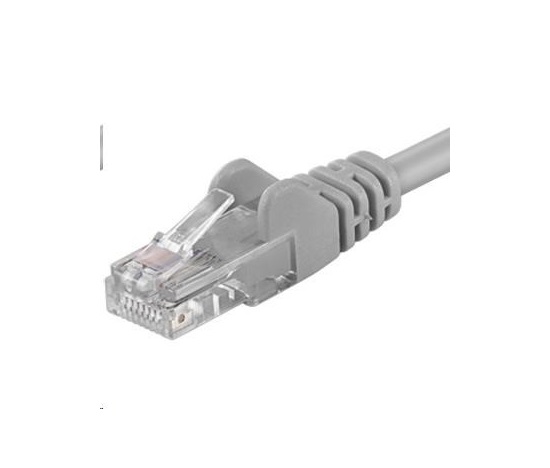 PREMIUMCORD Patch kábel UTP RJ45-RJ45 CAT5e 1.5m sivá