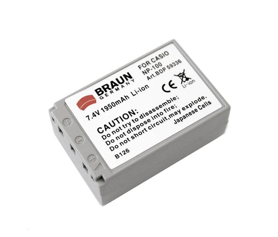 Braun akumulátor CASIO NP-100, 1950mAh