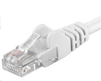 PREMIUMCORD Patch kábel UTP RJ45-RJ45 CAT5e 1m biely