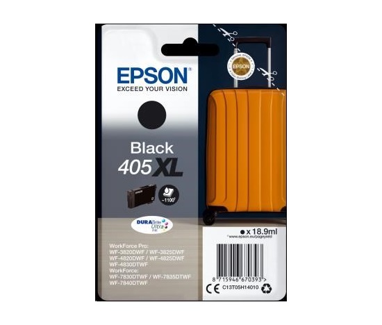 Čierny atrament EPSON Single Pack Black 405XL Durabrite Ultra