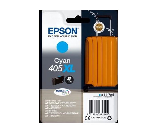 Jednorazové balenie atramentu EPSON Cyan 405XL Durabrite Ultra