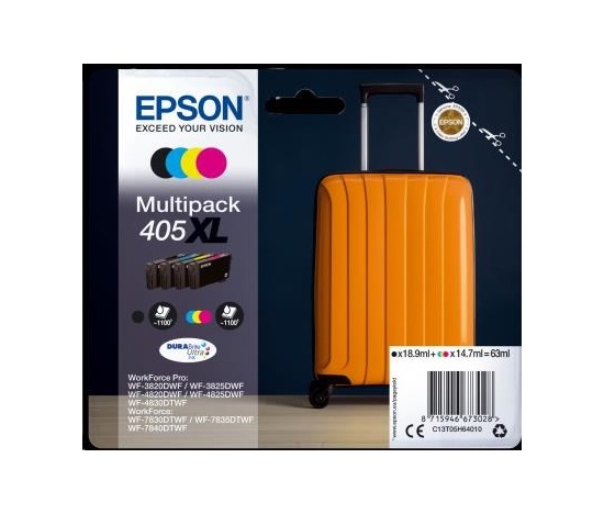 Atrament EPSON Multipack 4-farebný atrament 405XL DURABRITE ULTRA