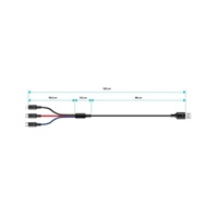 CONNECT IT Wirez 3v1 USB-C & Micro USB & Lightning, 1,2 m