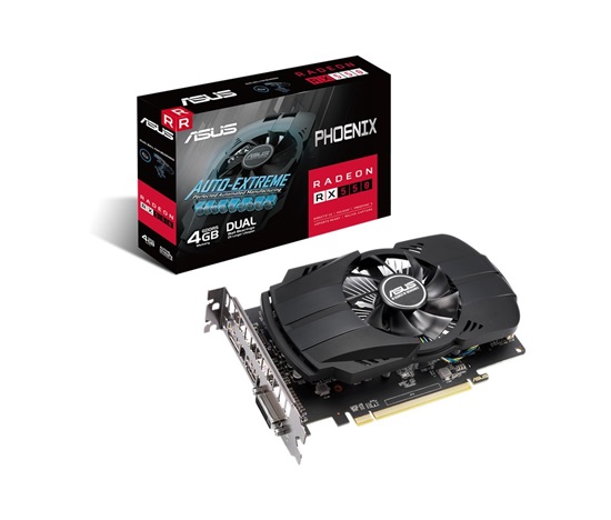 ASUS VGA AMD Radeon PH-RX550-4G-EVO, RX 550, 4 GB GDDR5, 1xDP, 1xHDMI, 1xDVI