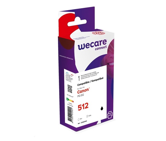 WECARE ARMOR kazeta pre CANON Pixma MP250, MP270 (PG512) čierna 15ml, 485 str