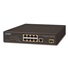 Planet FGSD-1011HP Switch, 8x 10/100 PoE, 1x TP + 1x SFP 1000Base-X, extend mode 10Mb, ESD, 802.3at 120W, bez ventilátora