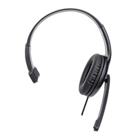 MANHATTAN Sluchátka s mikrofonem Mono USB Headset, černá
