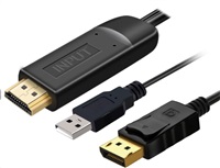Kábel HDMI PREMIUMCORD 2.0 na DisplayPort 1.2 pre 4K@60Hz, 2m