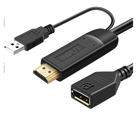 Adaptér HDMI PremiumCord 2.0 na DisplayPort 1.2 rozlíšenia 4K@60Hz 25cm