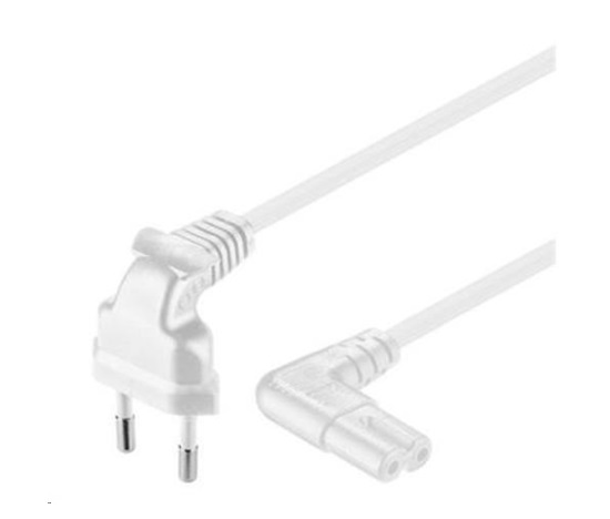 PREMIUMCORD 230V napájací kábel pre magnetofón so zahnutými konektormi 0.75m