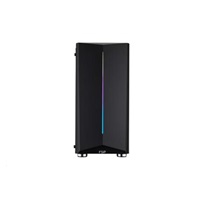 Fortron Midi Tower CMT151 Black, priehľadná bočnica, 1 x A. RGB LED 120 mm ventilátor