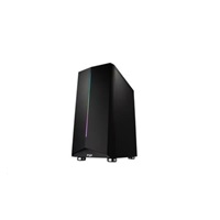 Fortron Midi Tower CMT151 Black, priehľadná bočnica, 1 x A. RGB LED 120 mm ventilátor