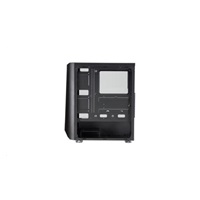 Fortron Midi Tower CMT151 Black, priehľadná bočnica, 1 x A. RGB LED 120 mm ventilátor