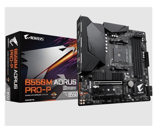 GIGABYTE MB Sc AM4 B550M AORUS PRO-P, AMD B550, 4xDDR4, 1xDP, 1xHDMI, mATX