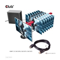 Club3D Adaptér HDMI 2.1 Ultra Rychlý HDMI™ Certifikovaný 4K120Hz, 8K60Hz, 48Gbps (M/M 1.5 m/4.92 ft), 28 AWG