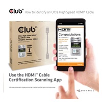 Club3D Adaptér HDMI 2.1 Ultra Rychlý HDMI™ Certifikovaný 4K120Hz, 8K60Hz, 48Gbps (M/M 1.5 m/4.92 ft), 28 AWG