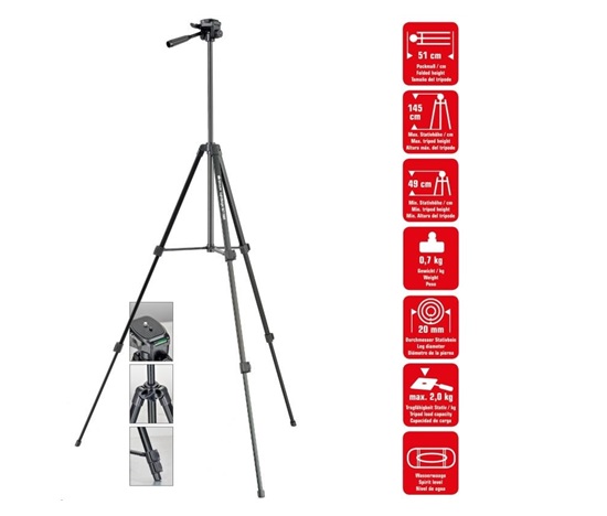 Braun stativ LW BLT 200S (51-145 cm, 700 g, 3-směrná hlava, černý)