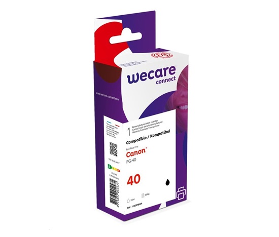 WECARE ARMOR kazeta pre CANON Pixma iP1600/2200, Mp 140/460 (PG-40) čierna, 16 ml, 580 str