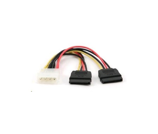 Napájací kábel GEMBIRD SATA 15 cm interný (molex 5,25"/2x redukcia SATA)