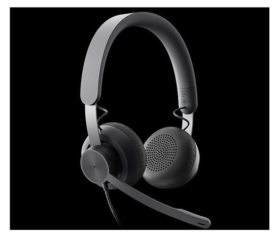 Logitech sluchátka s mikrofonem Zone Wired Teams Headset Graphite - EMEA