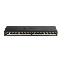 D-Link DGS-1016S 16-portový gigabitový ethernetový prepínač, bez ventilátora