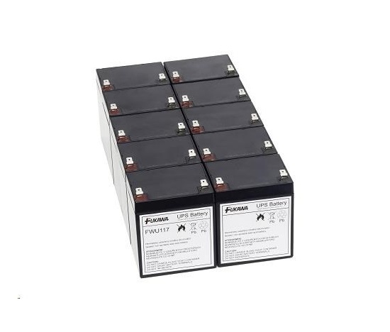 Batérie - FUKAWA FWU-117 sada batérií pre APCRBC117 (12V/5Ah, 10ks)