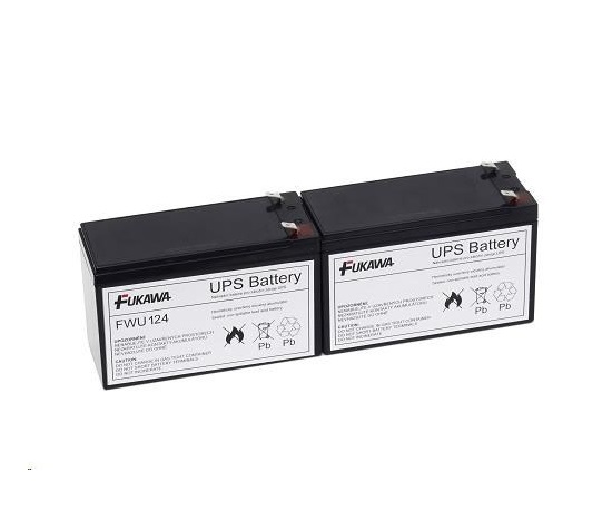 Batérie - FUKAWA FWU-124 sada batérií pre APCRBC124 (12V/9Ah, 2ks)