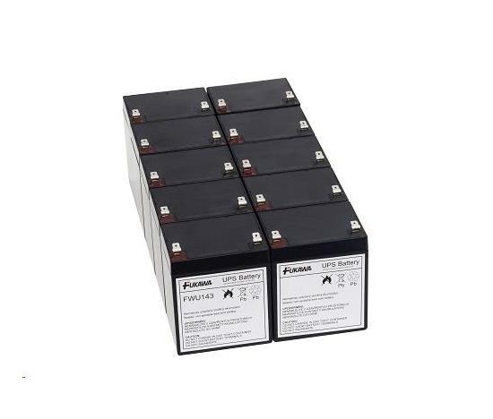 Batérie - FUKAWA FWU-143 sada batérií pre APCRBC143 (12V/5Ah, 10ks)