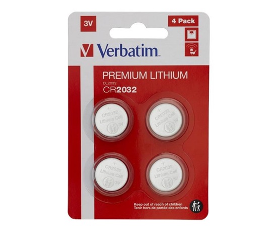 VERBATIM Lithium baterie CR2032 3V 4ks v balení