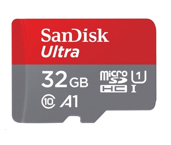 Karta SanDisk MicroSDHC 32 GB Ultra (120 MB/s, A1 Class 10 UHS-I, balenie pre Android - tablet, aplikácia Memory Zone) + adaptér