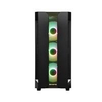 CHIEFTEC Miditower Gaming HUNTER, čierny, 4x RGB Rainbow Fan, 2 x USB 3.0, bočné sklo
