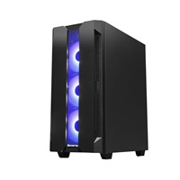 CHIEFTEC Miditower Gaming HUNTER, čierny, 4x RGB Rainbow Fan, 2 x USB 3.0, bočné sklo