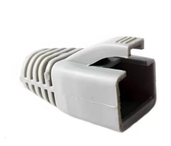 Ochrana pre konektor RJ45 Cat6A, odolná proti zachyteniu - sivá, 100ks