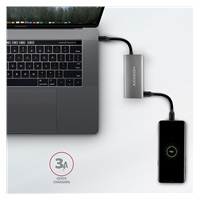 AXAGON HMC-4G2, USB 3.rozbočovač 2 Gen 2 10 Gb/s, 2x USB-A, 2x USB-C, 13 cm kábel USB-C