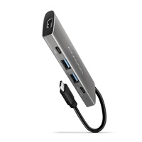 AXAGON HMC-5G2, USB 3.2 Gen 2 10 Gb/s hub, porty 2x USB-A, 2x USB-C, HDMI, PD 60W, kábel USB-C 13cm