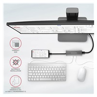 AXAGON HMC-5G2, USB 10Gbps hub, porty 2x USB-A, 2x USB-C, HDMI 4k/60, PD 100W, kábel USB-C 13cm